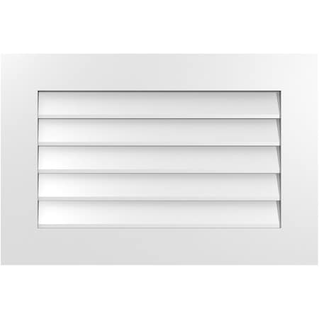 Ekena Millwork Vertical Surface Mount PVC Gable Vent: Non-Functional, w/ 3-1/2"W x 1"P Standard Frame, 30"W x 20"H GVPVE30X2001SN